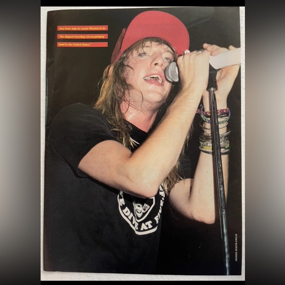 Warrant’s Jani Lane pinup - Picture 1 of 1